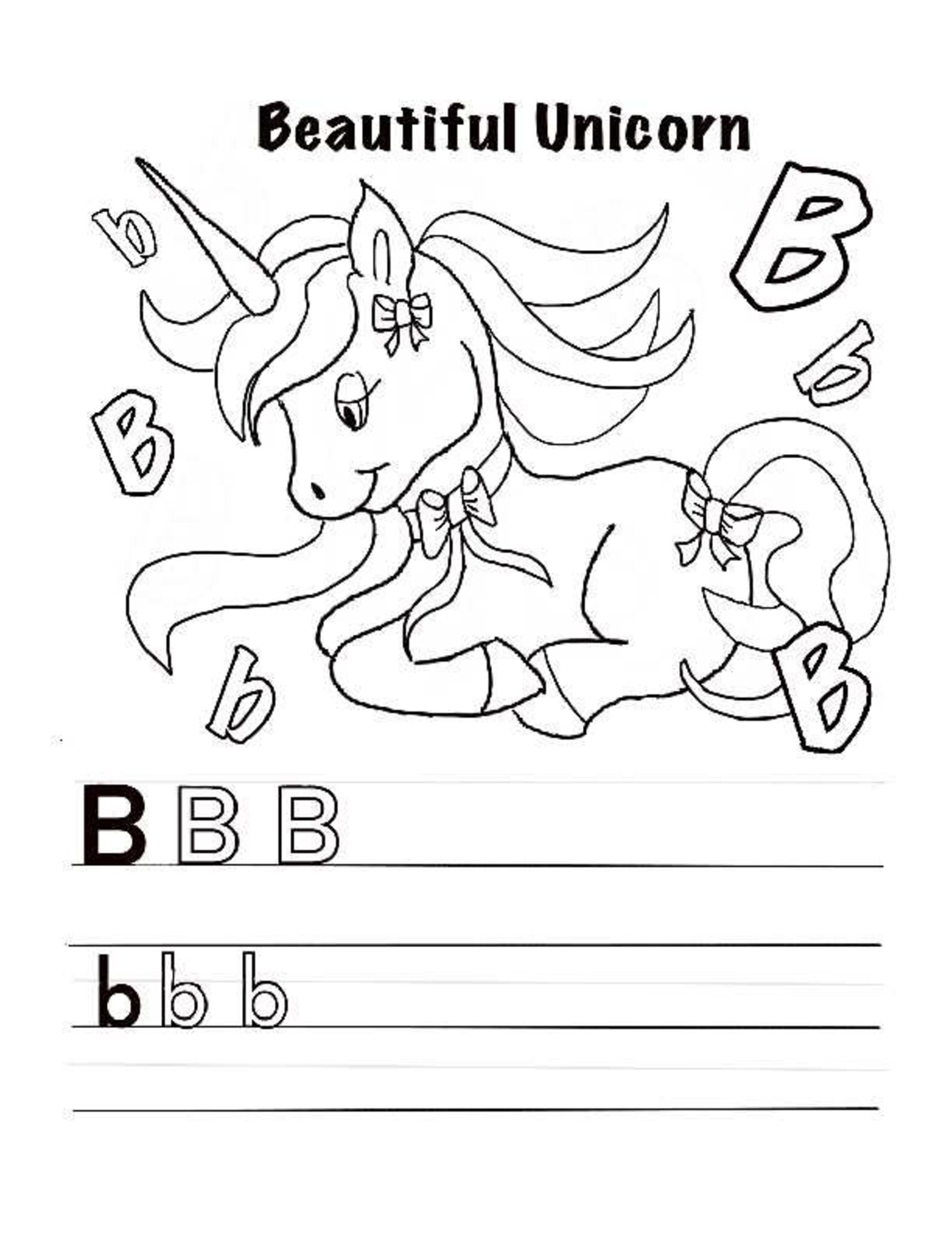 Unicorn ABC Write and Color Worksheets 26 Pages Printable | Etsy