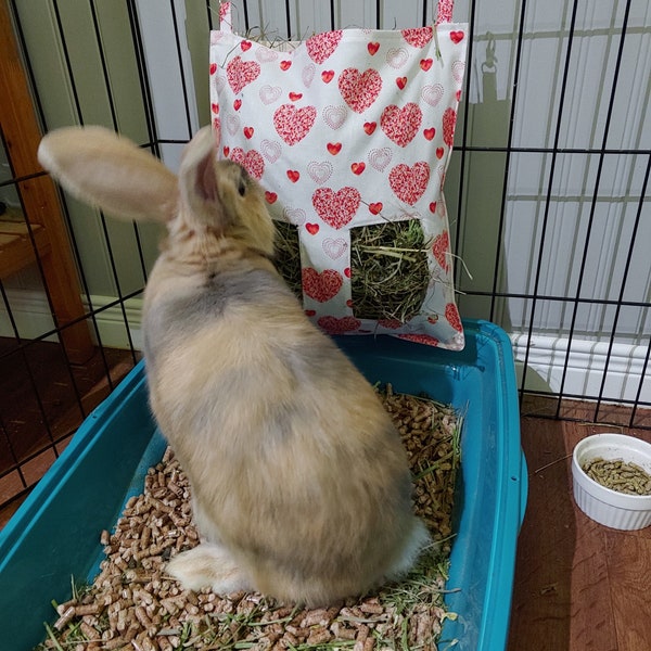 Hay bag, rabbit hay bag, hay feeder bag, guinea pig hay bag, rabbit rack, rabbit accessory, guinea pig, chinchilla