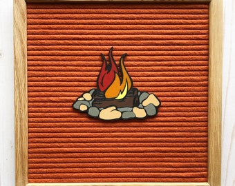 Campfire Icon for Letterboards and Feltboards, letterboard campfire, letterboard accessories, feltboard accessories, campfire sign