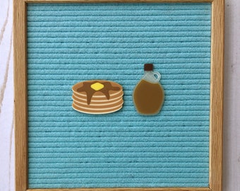 Pancakes + Syrup Icon Set, letterboard accessories, letterboard breakfast, letterboard pancakes, pancakes sign, feltboard pancakes