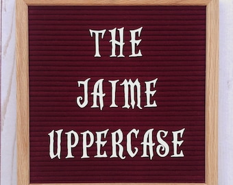 The Jaime Uppercase Letterset, uppercase letterboard letters, uppercase feltboard letters, Halloween letterboard, letterboard accessories