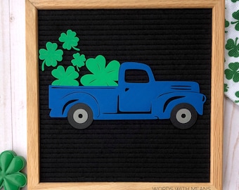 St. Patricks Truck, Clover Truck, Truck for Letterboards and Feltboards