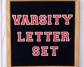 Varsity Letterset, letterboard letters, varsity letters, feltboard letters, letterboard accessories, messageboard letters, school letters