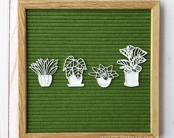 House Plant Icons Set for Letterboards and Feltboards, letterboard plants, feltboard house plants, succulent decor, letterboard succulents