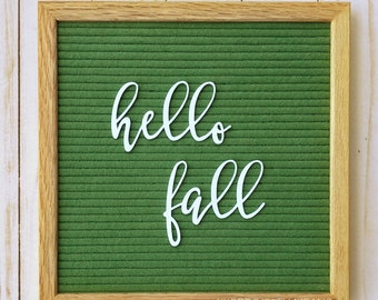Hello Fall Cursive Letters