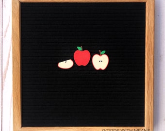 Apple Icon Set, letterboard apple, letterboard accessories, feltboard apples, apple decor, apple sign, message board accessories, lettersign