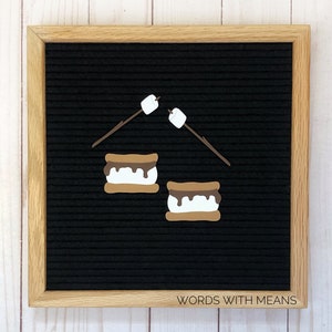 S’mores Icon Set, letterboard s’mores, feltboard s’mores, letterboard accessories, s’mores sign, s’mores party decor, feltboard accessories