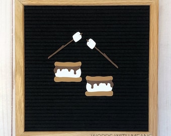 S’mores Icon Set, letterboard s’mores, feltboard s’mores, letterboard accessories, s’mores sign, s’mores party decor, feltboard accessories