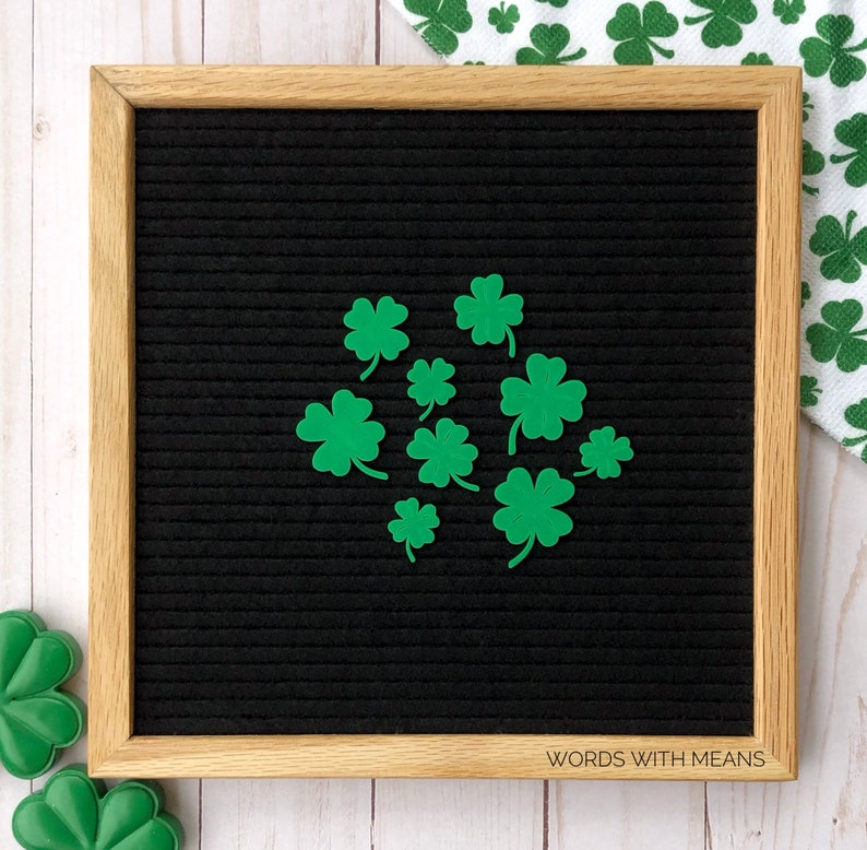 Clovers for letterboard / Shamrocks for feltboard image 1