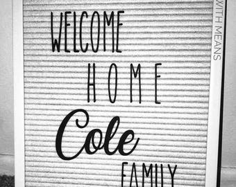 Custom Name for Letterboard