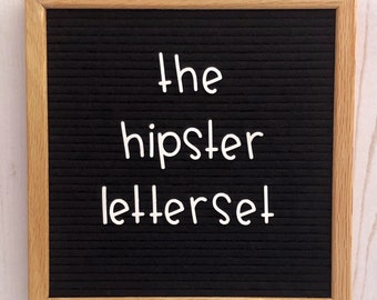 The Hipster Letterset, letterboard letters, feltboard letters, messageboard letters, letter sign letters, letterboard accessories, letters