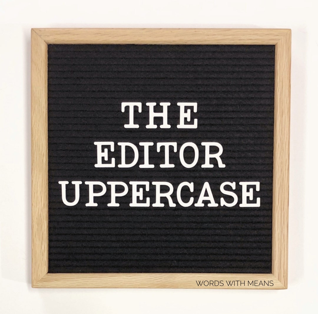The Editor Uppercase Letterset, Standard Letterboard Letters, Custom Letter Board Letters, Felt