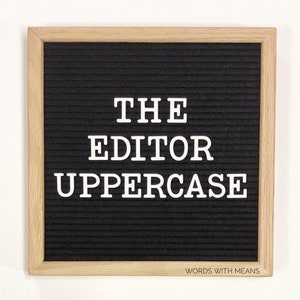 The Editor Uppercase Letterset, standard letterboard letters, custom letter board letters, felt board, letter board, letterboard
