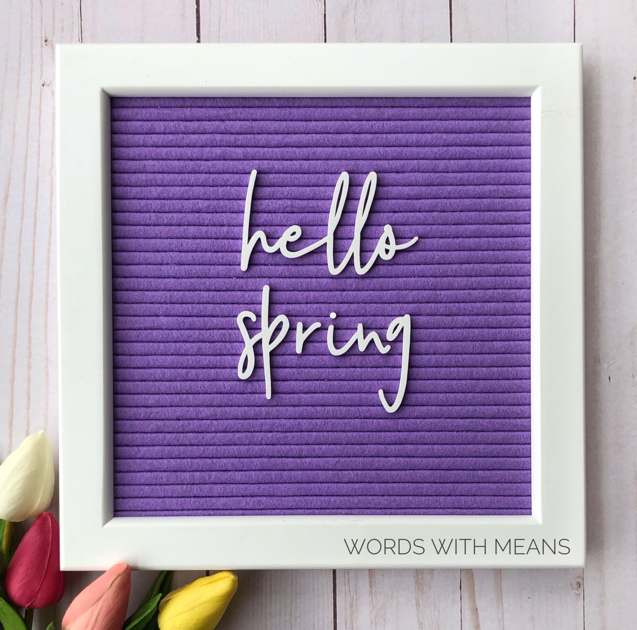 Modern Script Hello Spring Word Set for Letterboards + Feltboards ...