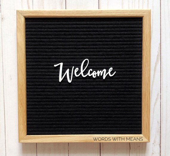 Welcome Script Letterboard Word Cursive Letterboard Letters - Etsy