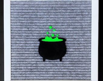 Witches Brew, witches cauldron, halloween letterboard, halloween letter board, letter board accessories, felt board