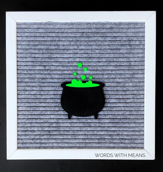 Witches Brew, witches cauldron, halloween letterboard, halloween letter board, letter board accessories, felt board