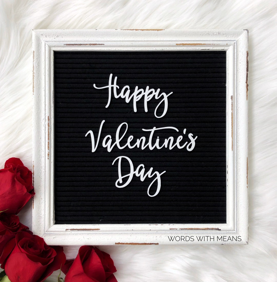 Cursive Script Happy Valentines Day Letterboard Words, Valentines ...