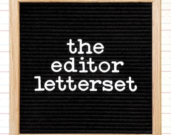 The Editor Lowercase Letterset