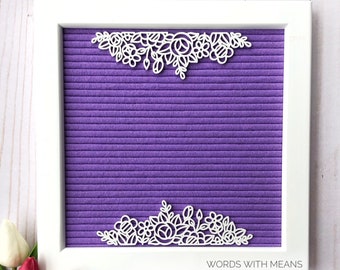 Floral Boarder Set, Letterboard floral, floral letterboard accents, letterboard flowers, feltboard flowers, letterboard accessories