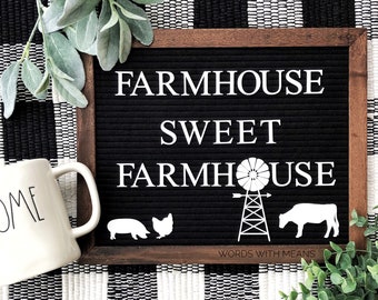 Farmhouse Letterset, Farmhouse Letters, Farmhouse Letterboard, Large Letterboard Letters, Feltboard Letters, Farmhouse Sign, Farmhouse Hangi
