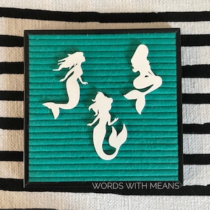 Mermaid Set in White for Letterboards