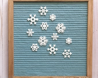 Snowflakes 2021, letterboard snowflakes, feltboard snowflakes, winter letterboard accessories, snowflakes, New Years letterboard