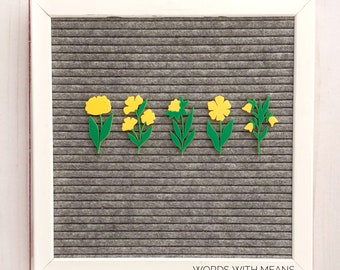 Wildflowers Set 2, letterboard flowers, feltboard flowers, letterboard accessories, letter sign, message board, floral sign
