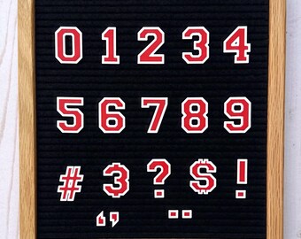 Varsity Numberset, letterboard numbers, varsity numbers, feltboard numbers, letterboard accessories, messageboard numbers , school numbers