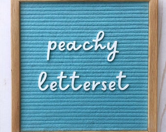 Peachy Lowercase Letterset, lettres de carton, lettres en feutre, lettres mignonnes, accessoires de carton, accessoires en feutre