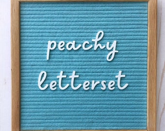 Peachy Lowercase Letterset, letterboard letters, feltboard letters, cute letters, letterboard accessories, feltboard accessories