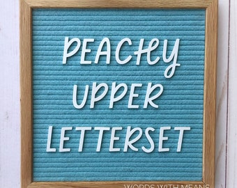 Peachy Uppercase Letterset, lettres en carton, lettres en feutre, accessoires en carton, accessoires en feutre, lettres en feutre, lettres mignonnes