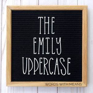 The Emily Uppercase Letterset, letterboard letters, feltboard letters, cute letters, letterboard accessories