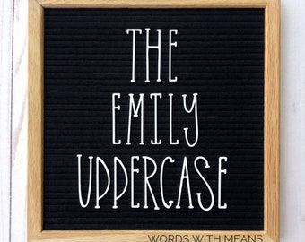 The Emily Uppercase Letterset, letterboard letters, feltboard letters, cute letters, letterboard accessories