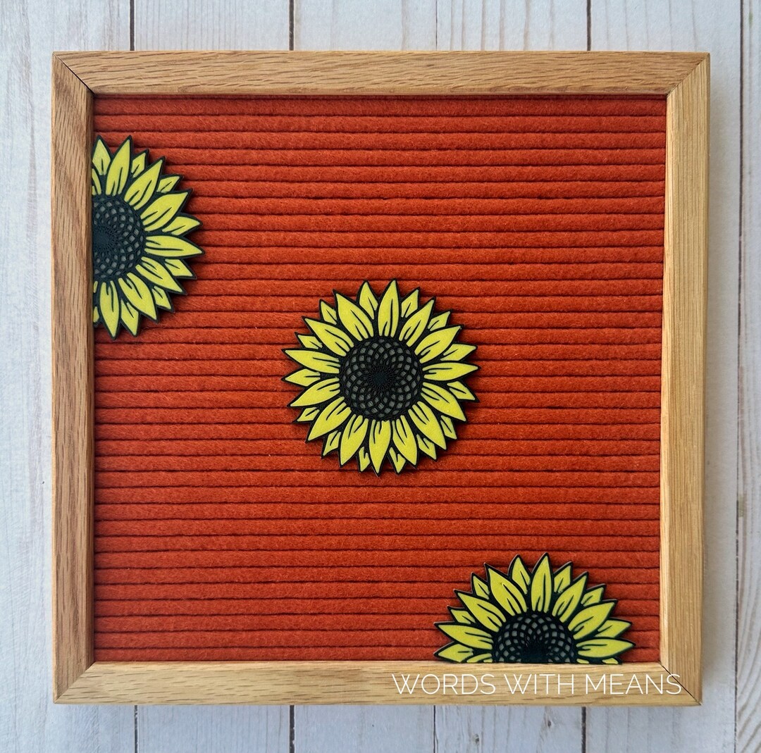 Yellow and Black Sunflowers Letterboard Icons Letterboard Etsy