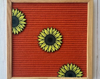 Yellow and Black Sunflowers, Letterboard Icons, letterboard sunflowers, feltboard sunflowers, letterboard accessories, sunflower sign