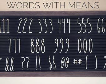 Wanderlust Numbers Set for Letterboard