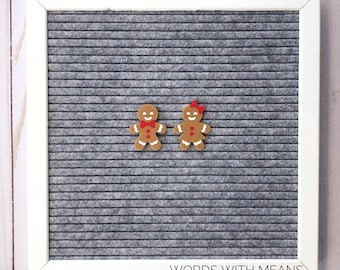 Gingerbread Couple Icon Set, gingerbread people, Christmas letterboard, letterboard accessories, feltboard accessories, Christmas lettersign