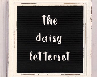 The Daisy Lowercase Letterset, letterboard letters, letterboard alphabet, feltboard letters, feltboard alphabet, messageboard letters