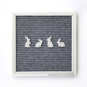 Bunnies for Letterboards and Feltboards