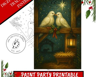 The Christmas Star Instructions & Tracer: Christmas DIY Canvas Art (Instant Download)