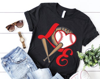 Love Baseball / Baseball Mom Shirt / Baseball Mom Tee / Baseball Mom Shirts / Baseball Design / Baseball Love / Baseball Mom Tshirt