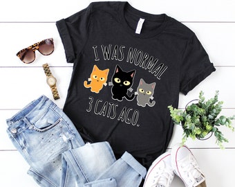 Camisas de gato divertidas / I Love Cats / Camiseta de amante de gatos / Camisa de dama de gato / Camisa de mamá de gato / Camiseta de amante de gatos / Camiseta de gato divertido / Camisa de gato lindo