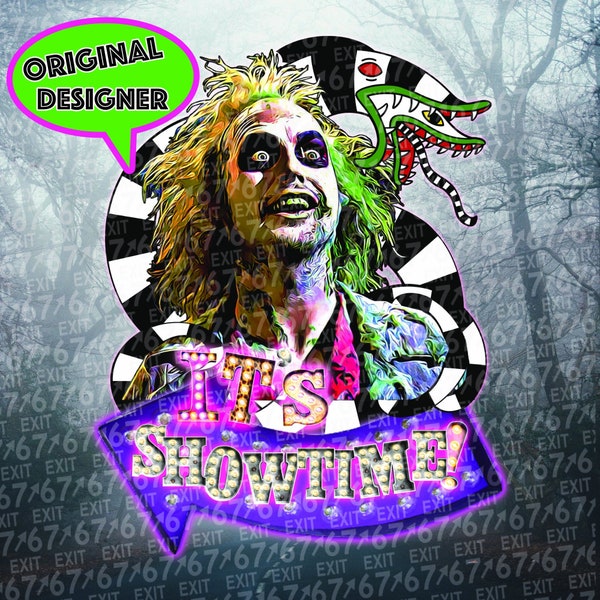 Beetle Juice inspired, Halloween PNG, digital download design for sublimation, screen print, transparent background