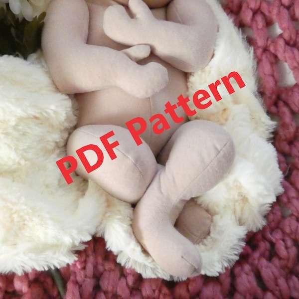 PDF Pattern Cuddle body, reborn cuddle body pattern, digital download, doll pattern