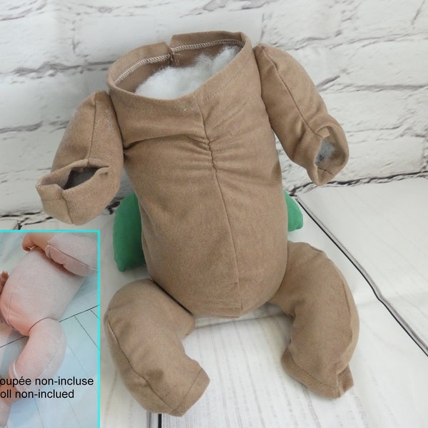 Reborn doll body, faux suede body, for realistic dolls, faux suede, handmade, for 1/4 articulated limbs