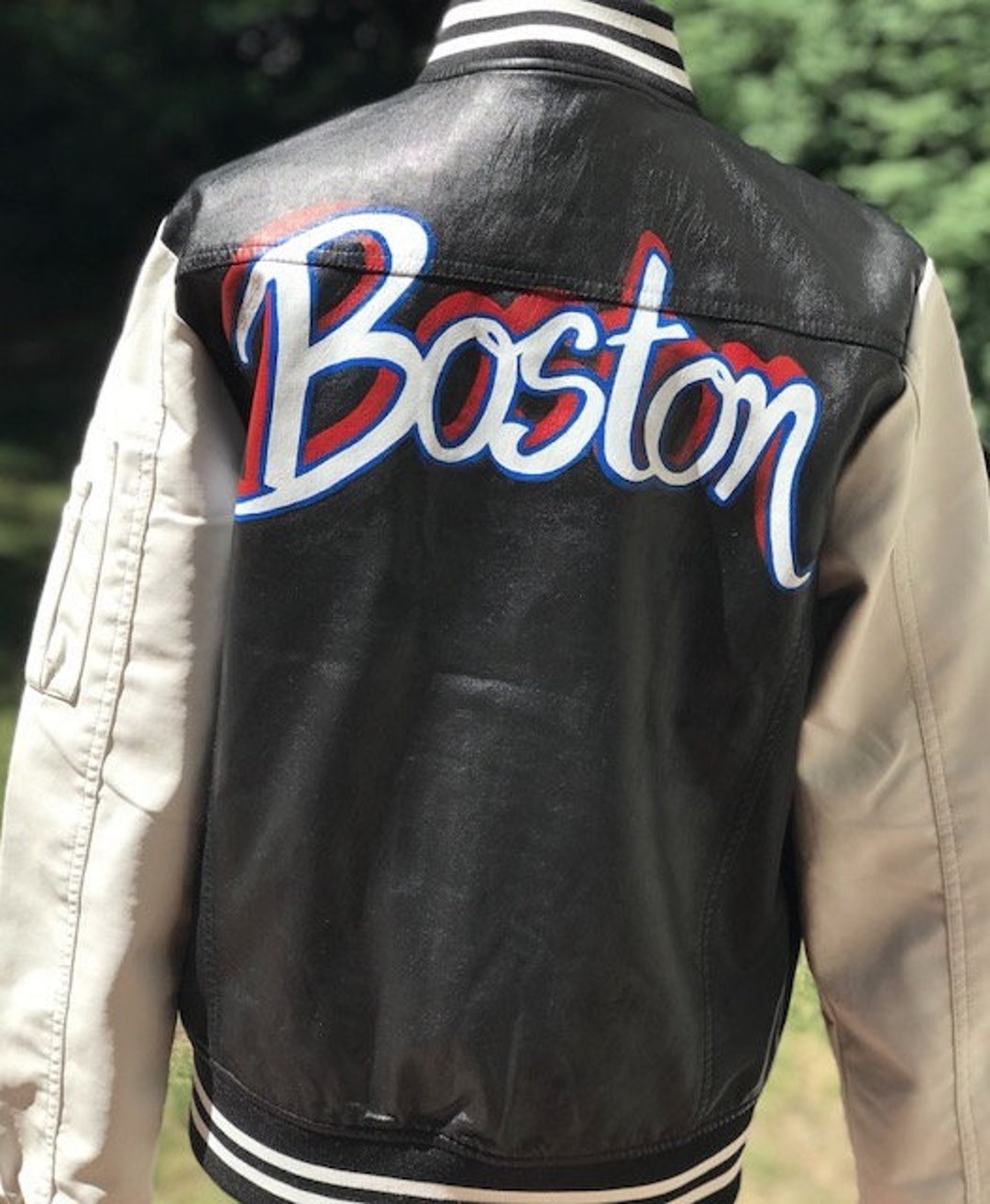 SOLD OUT!!! BOSTON - Custom City Hand Painted Jacket - Etsy