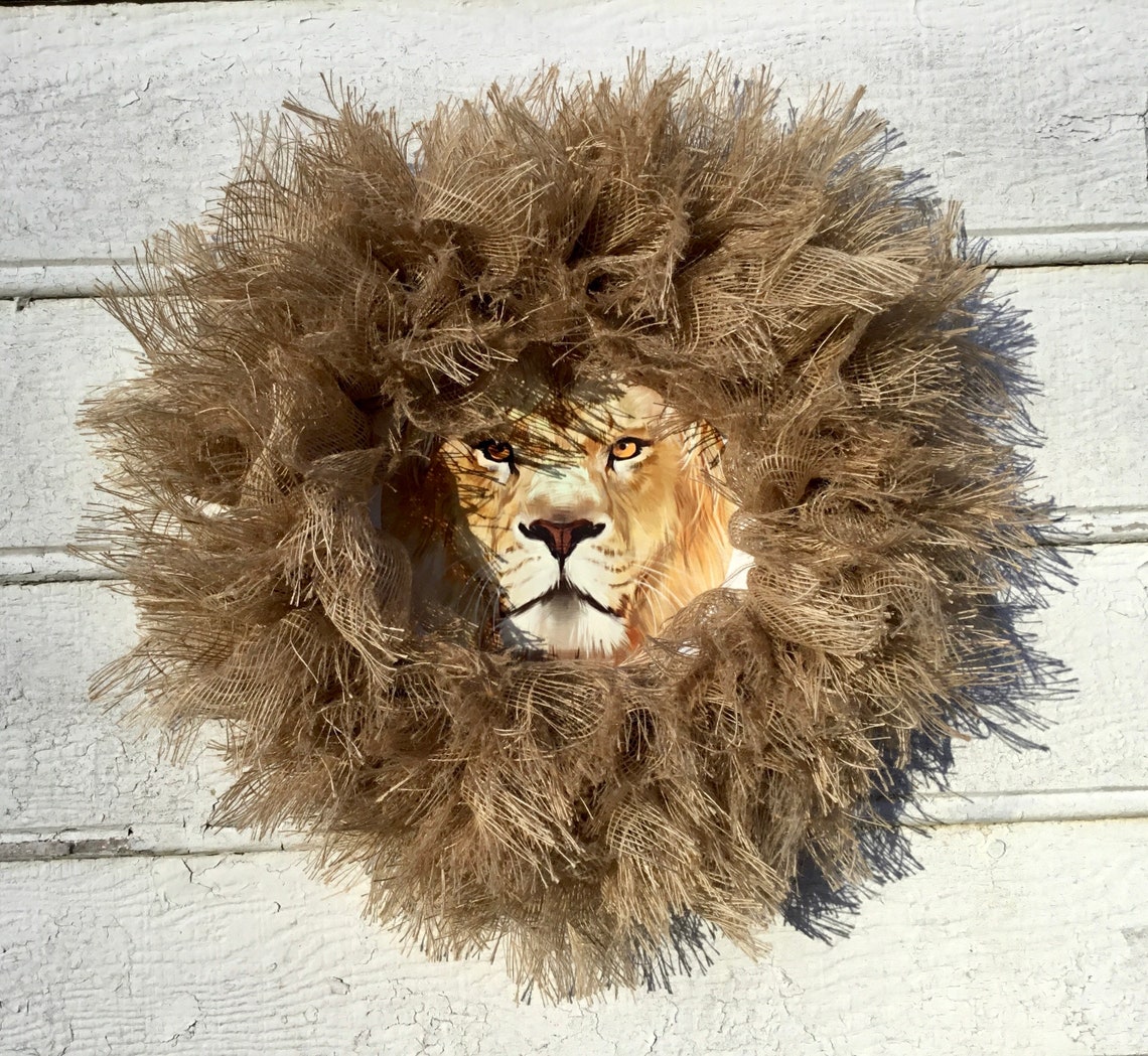 Lion Wreath front door wreath any door wreath. Etsy