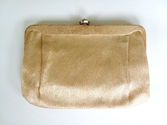 Gold lame deals purse