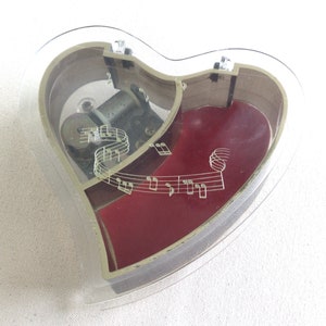 Vintage Acrylic Music Box / Jewelry Box (So Where Do I Begin?) LOVE STORY